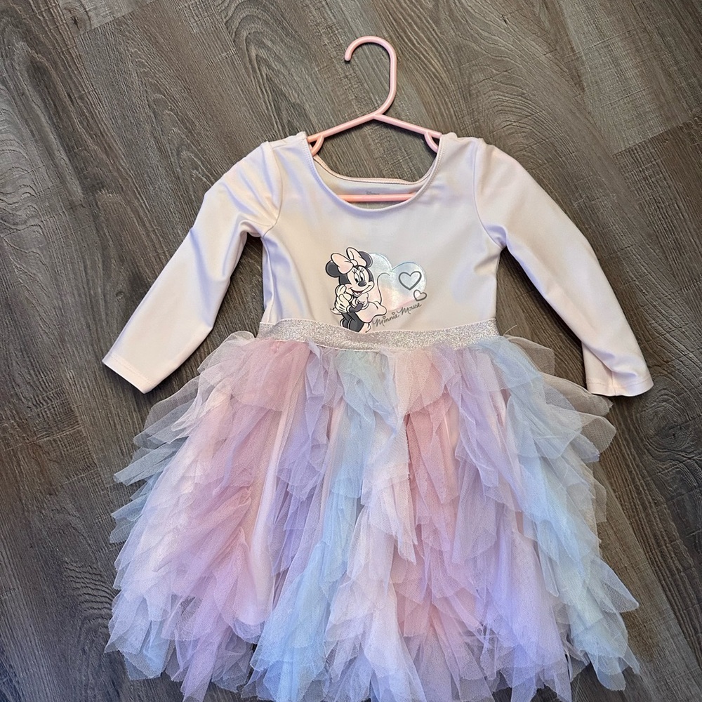 Disney Minnie Mouse Pink and Blue Tutu Dress GUC